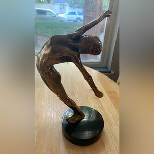 Vintage 1980 Tom Bennett Bronze Sculpture Dancer Signed